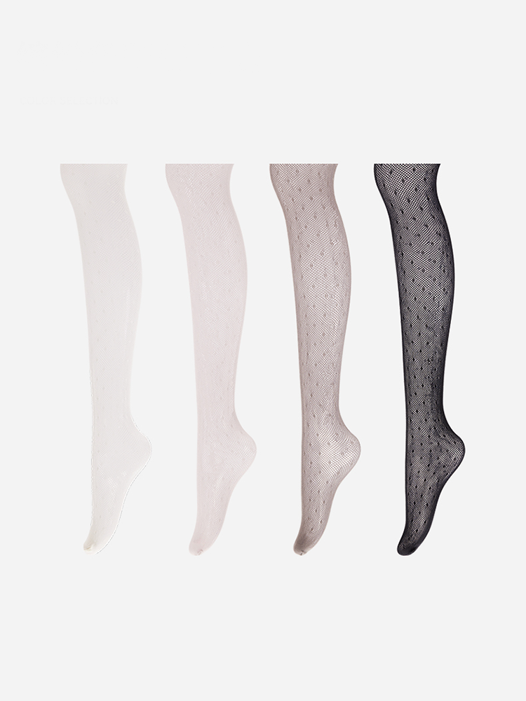 Polka Dot Fishnet Tights
