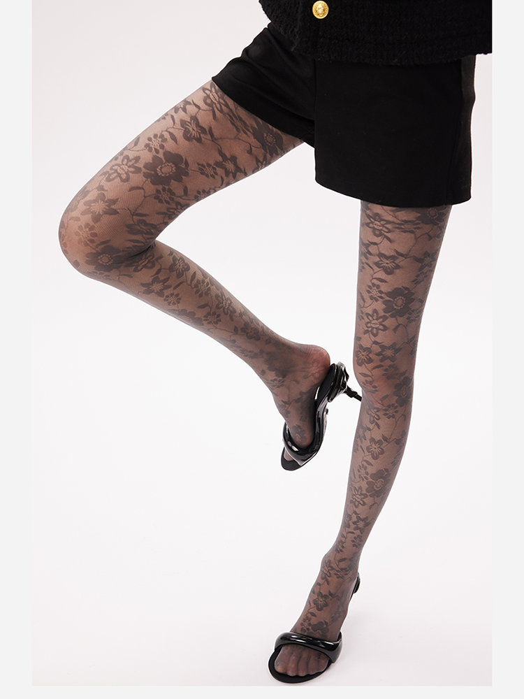 Lace Floral Fishnet Tights