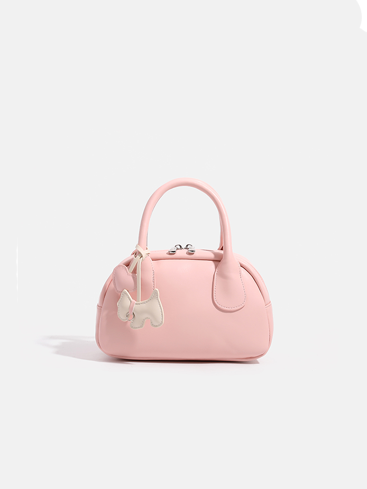 Leather Boston Baguette Bag