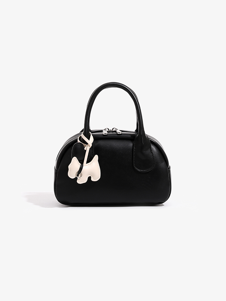 Leather Boston Baguette Bag