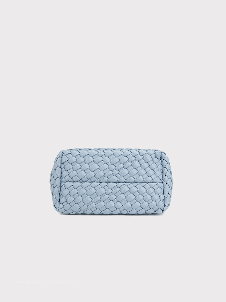 Leather Woven Bucket Bag