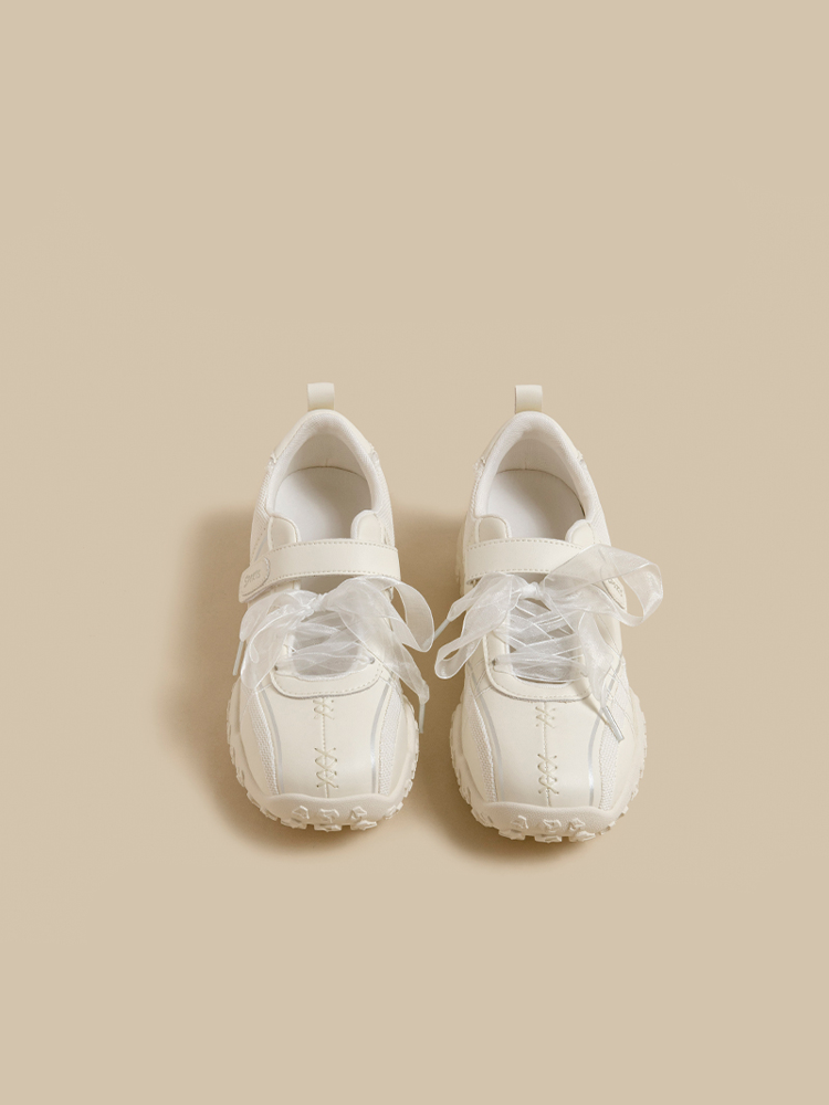 Leather Platform Sporty Mary Janes