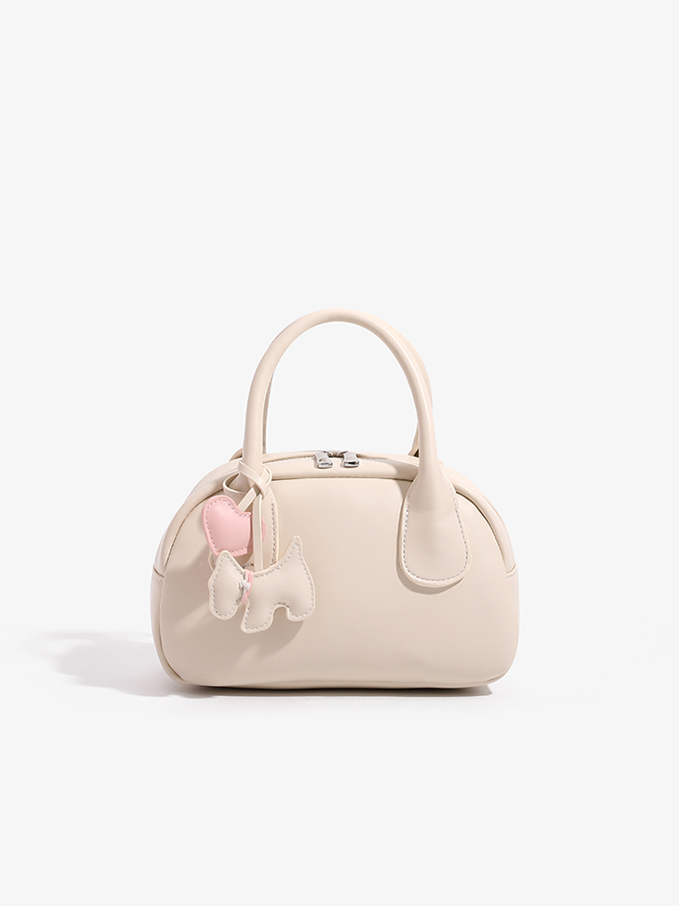 Leather Boston Baguette Bag