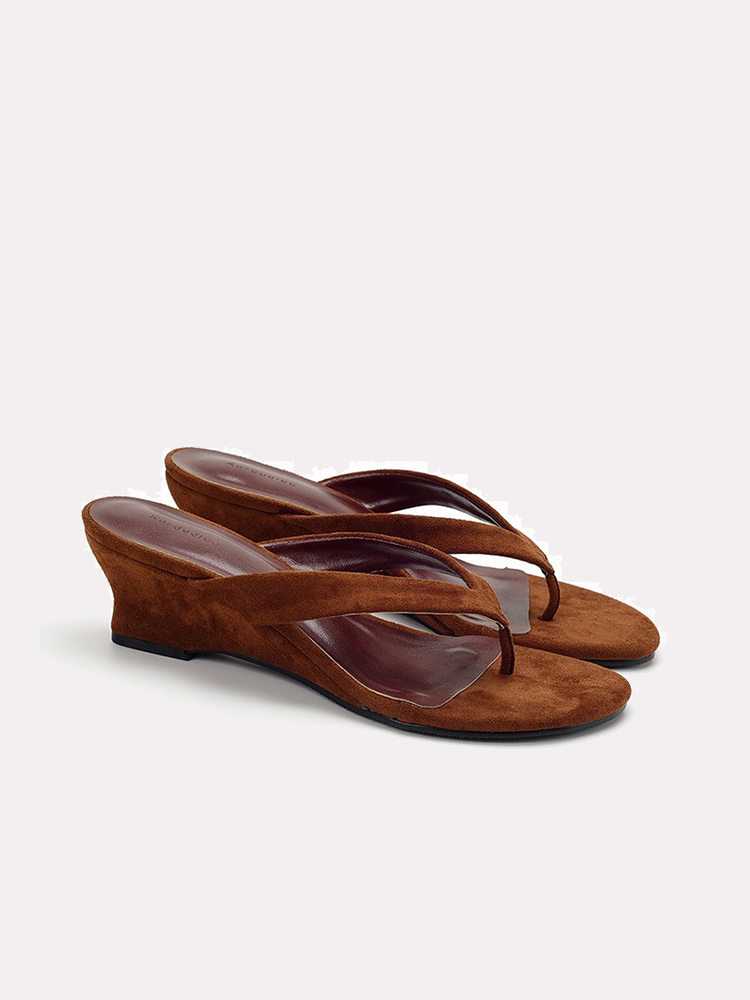 Women’s Mid-Heel Toe-Post Sandals – Casual Beach Slides