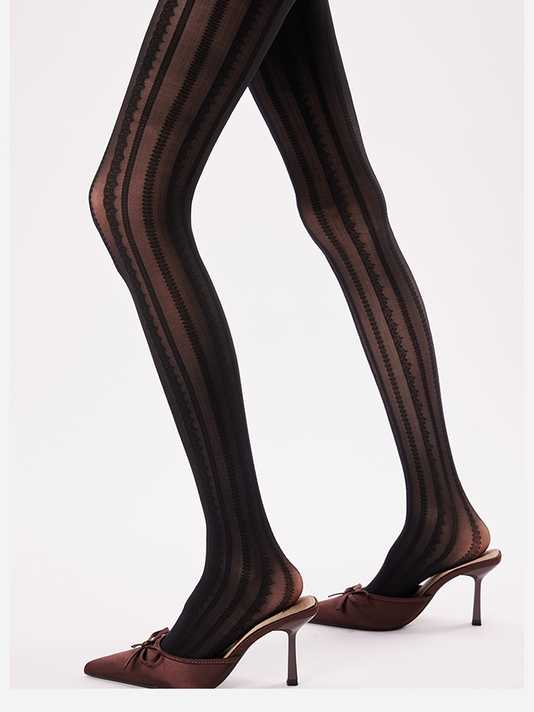 Nude Effect Lace Tights