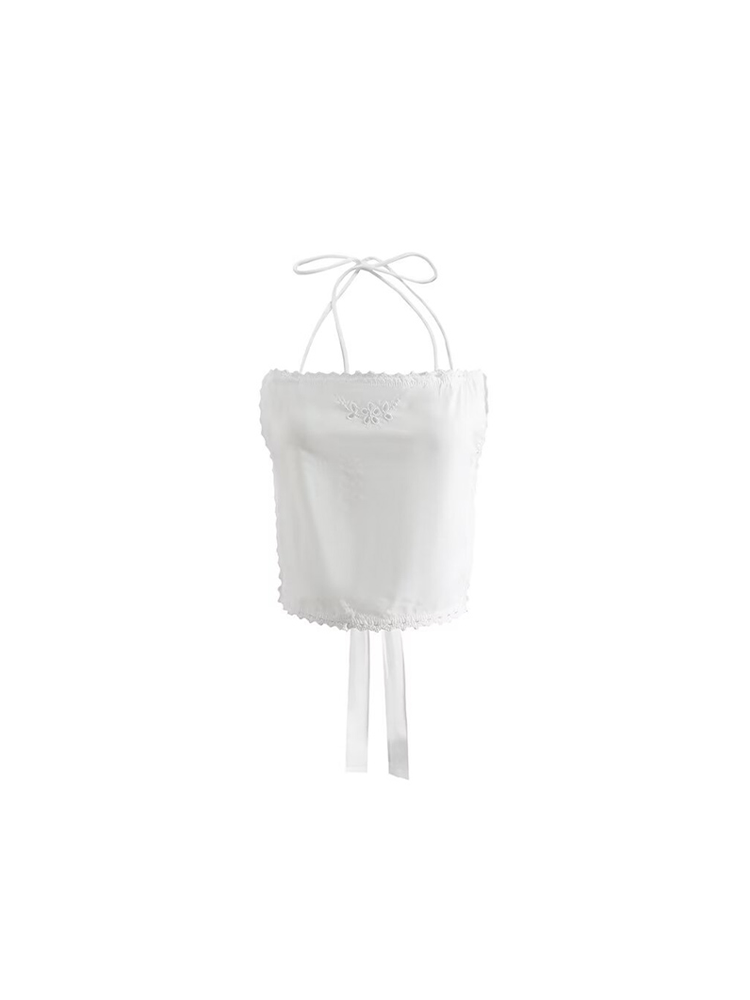 Cotton Lace Embroidered Wide Leg Pants