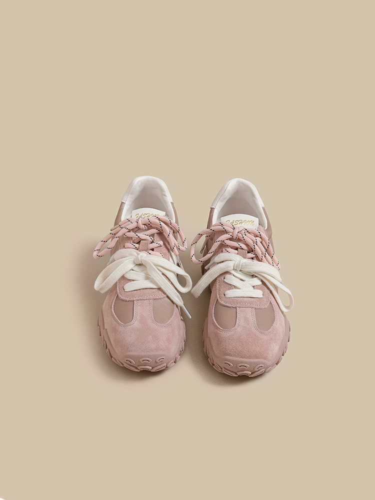 Leather Platform Trainer Sneakers