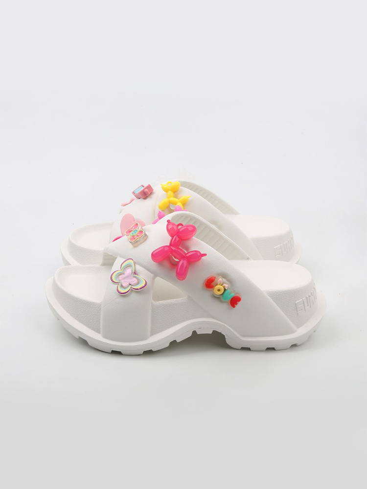 Candy Color Chunky Hole Slides – Soft & Sweet-Girl Style