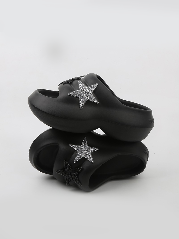 Star Platform Slide Sandals – Soft & Cushiony Beach Shoes