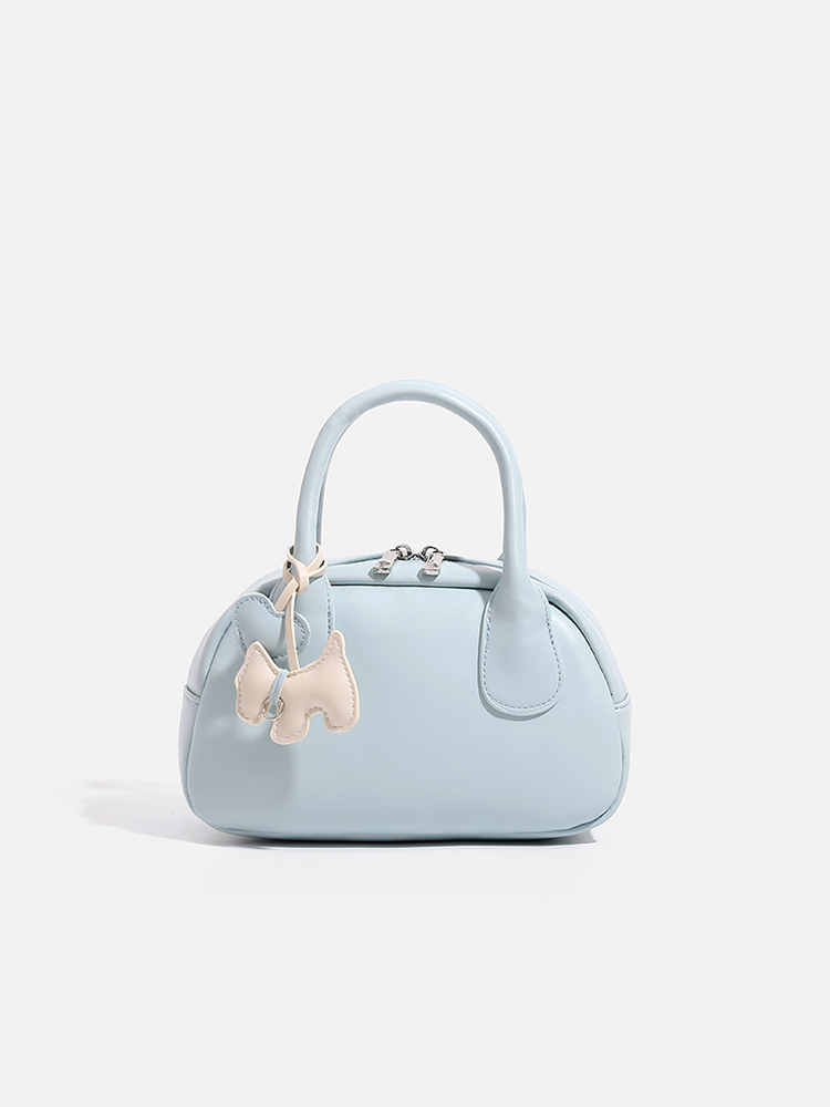 Leather Boston Baguette Bag