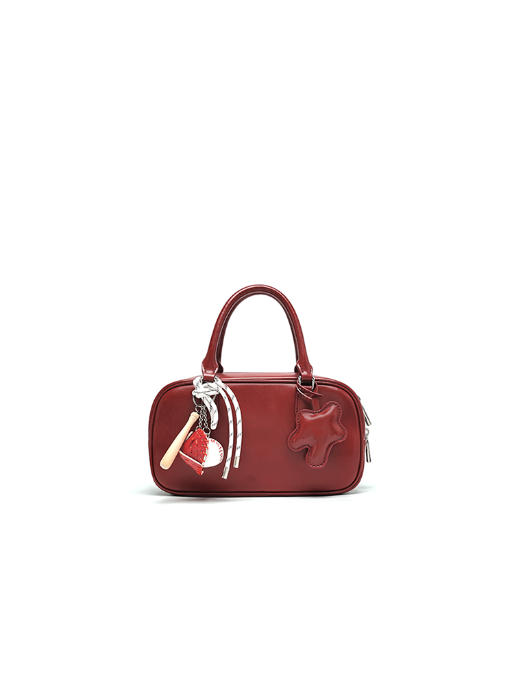 Small Leather Boston Bag