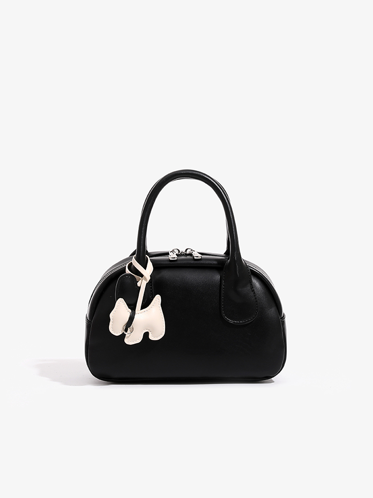 Leather Boston Baguette Bag
