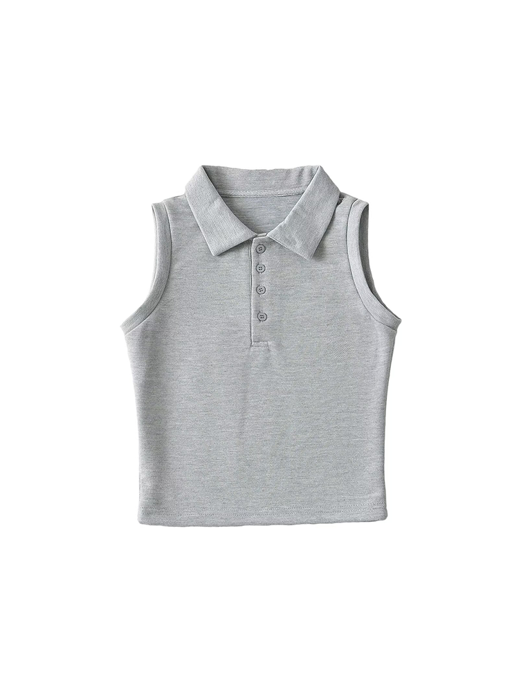 Tennis Pleated Skirt & Sleeveless Polo Top Set