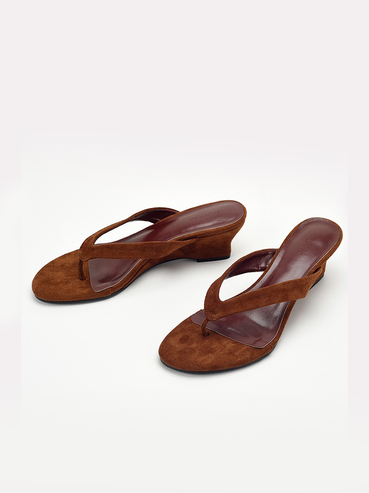 Women’s Mid-Heel Toe-Post Sandals – Casual Beach Slides