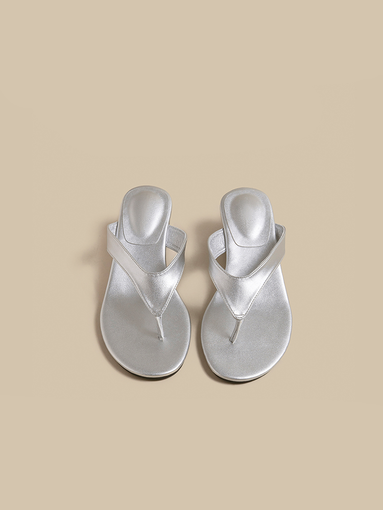 French Wedge Toe-Post Sandals
