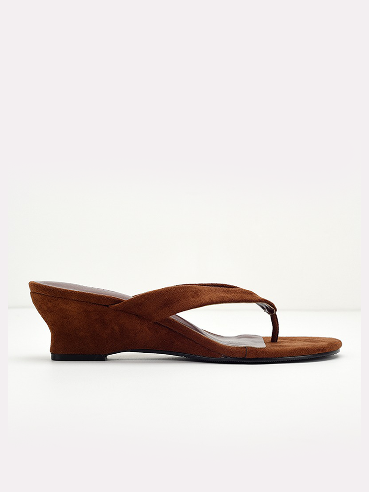 Women’s Mid-Heel Toe-Post Sandals – Casual Beach Slides