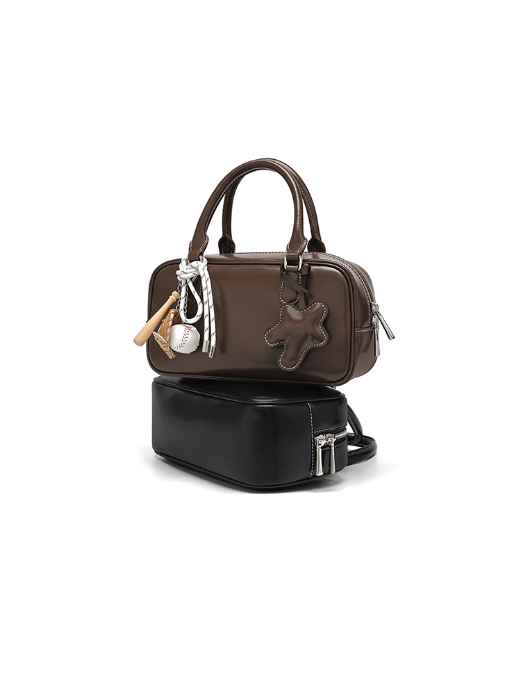 Small Leather Boston Bag