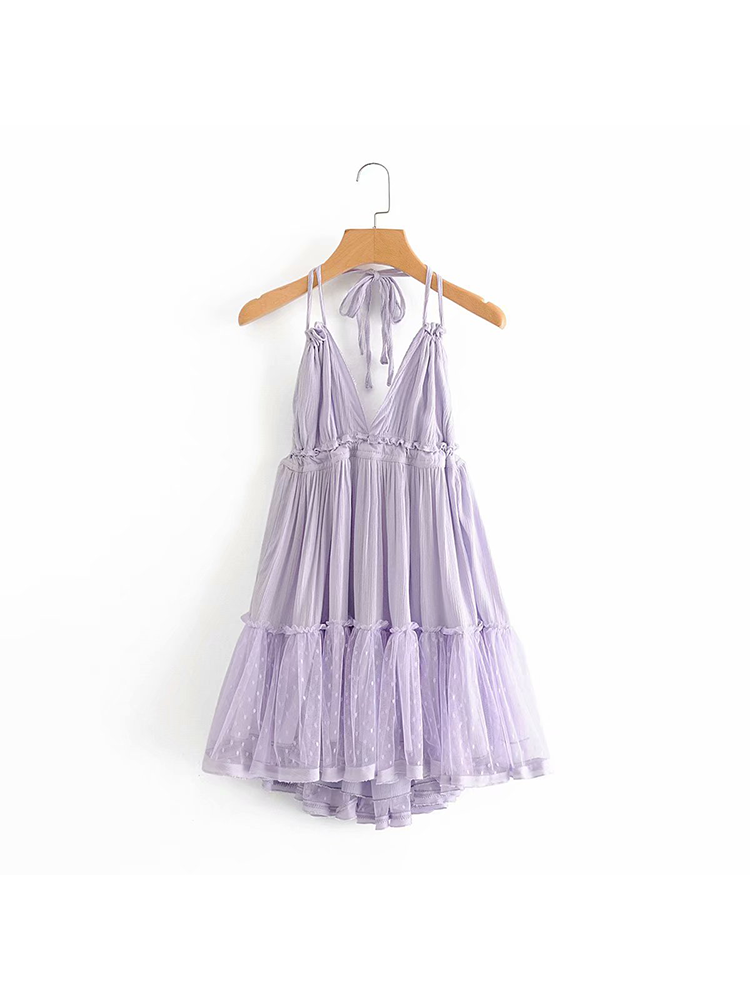 Lace Halter Backless Maxi Dress