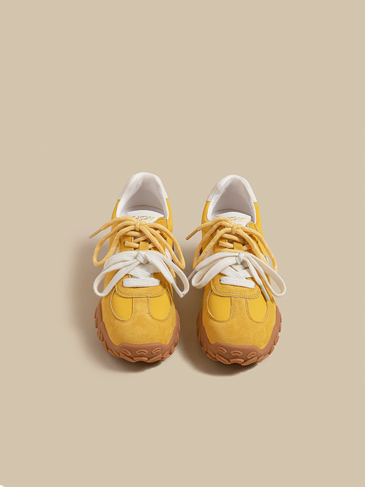 Leather Platform Trainer Sneakers