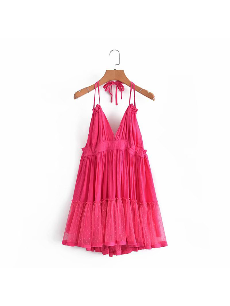 Lace Halter Backless Maxi Dress
