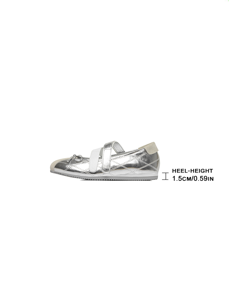 Velcro Lift Bow Mary Jane Sneakers