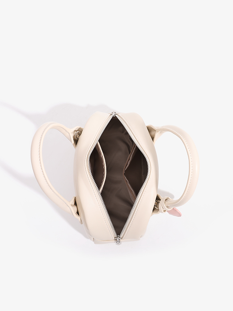 Leather Boston Baguette Bag