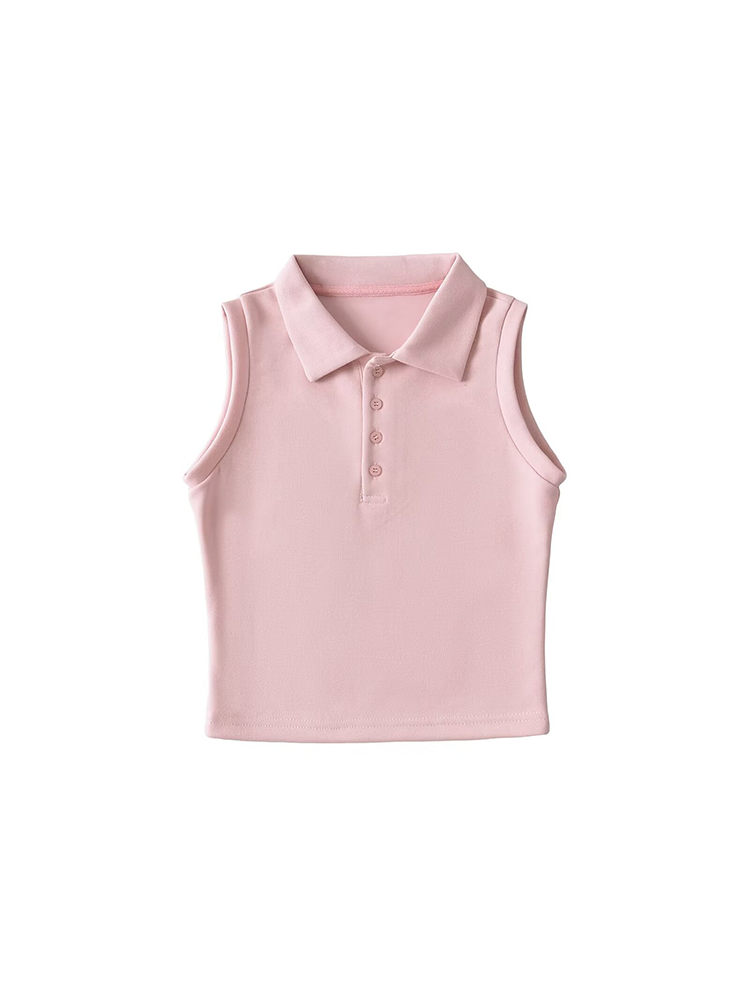 Tennis Pleated Skirt & Sleeveless Polo Top Set