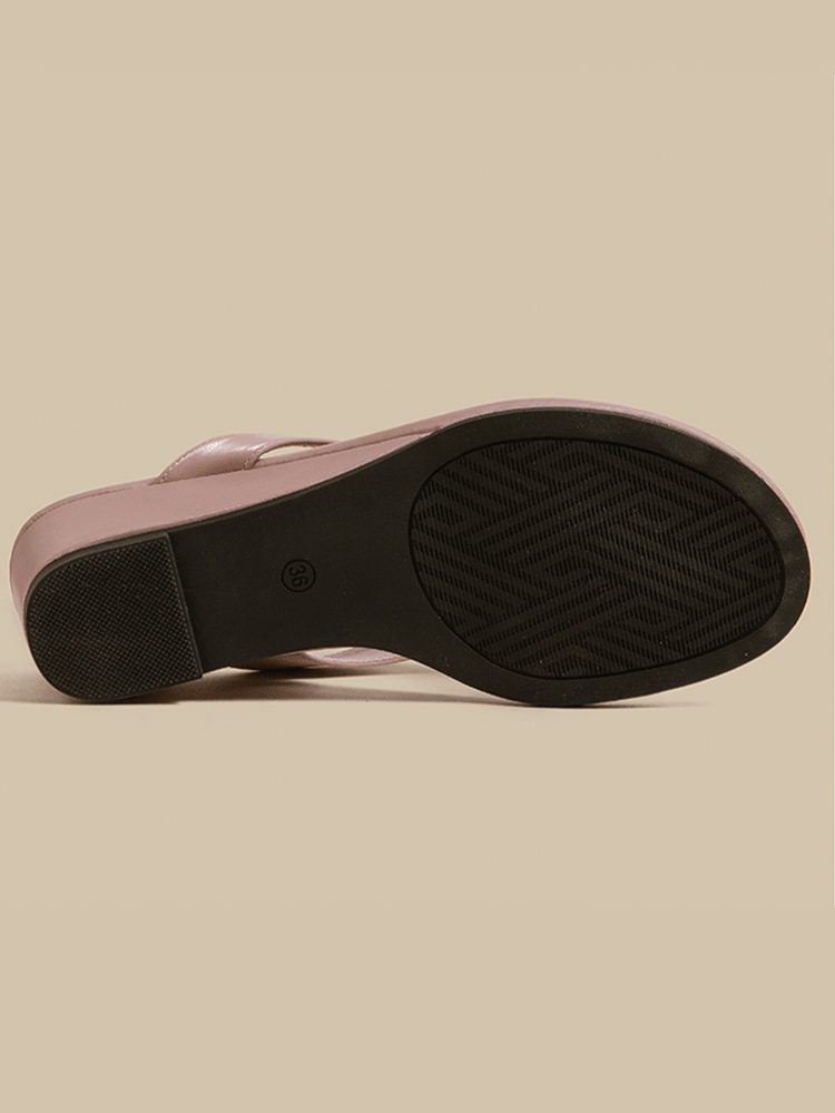 French Wedge Toe-Post Sandals