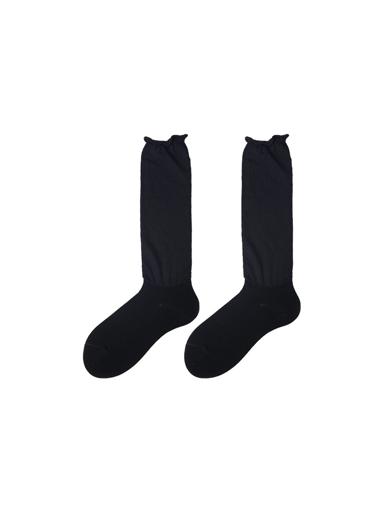 Ruffles Lady's Knee High Cotton Slouchy Socks - Yangma